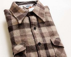 画像1: デッドストック★70s USA製 Woolrichウールリッチ ブロックチェック ウールシャツ XL (1)