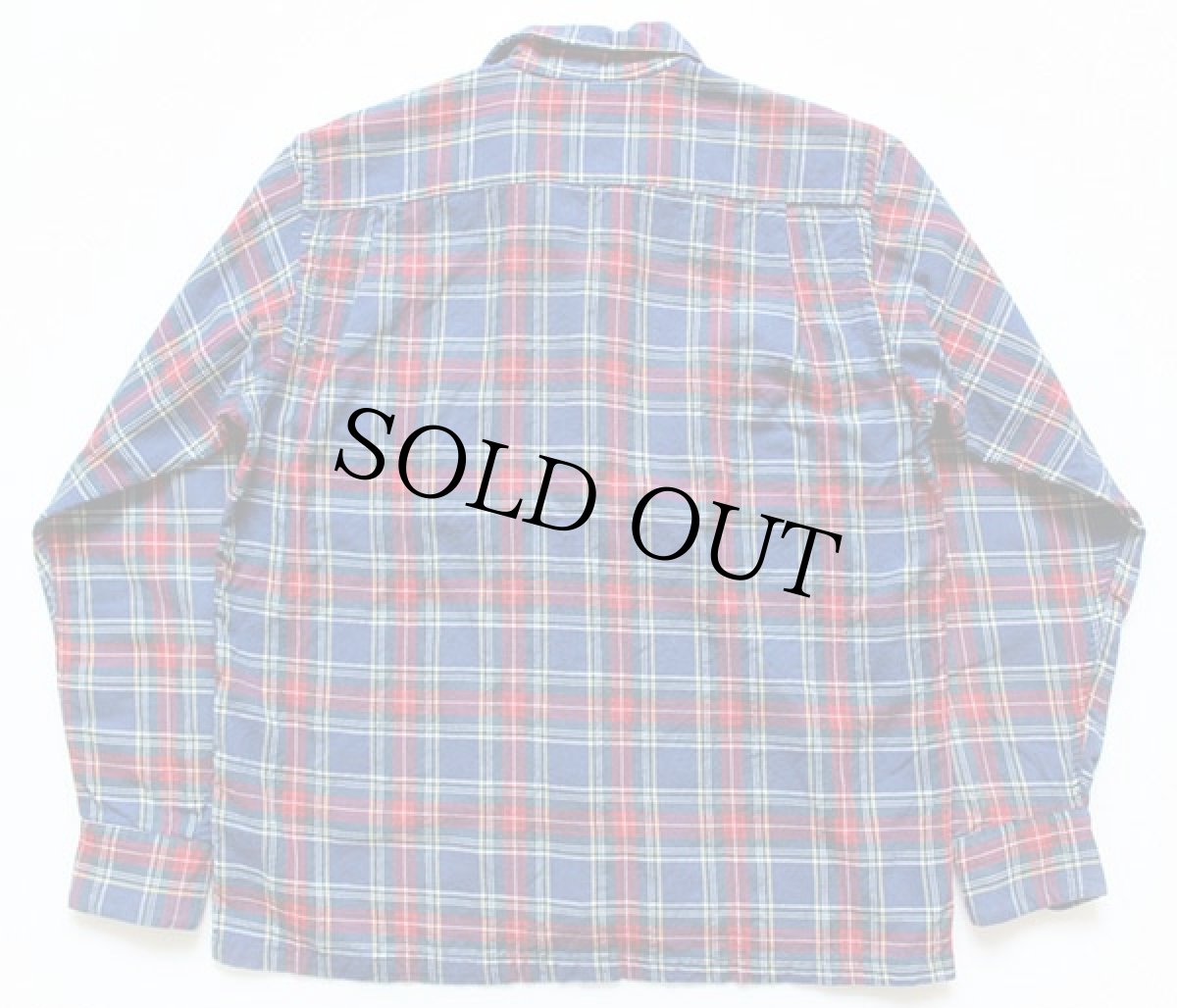 画像2: 50s CISCO CHALLA CLOTH タータンチェック ウール×コットンシャツ M (2)