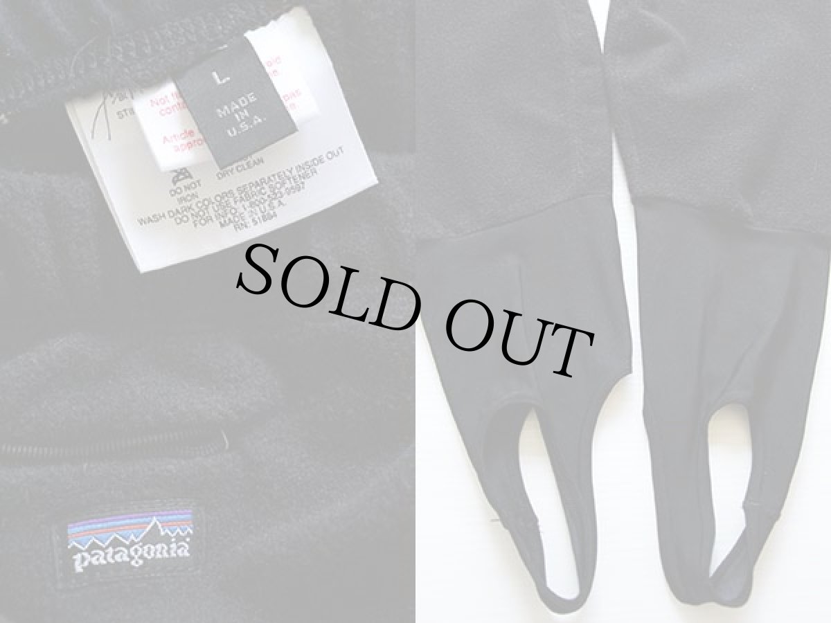 画像3: 90s USA製 patagoniaパタゴニア CAPILENEキャプリーン フリースパンツ 黒 L (3)