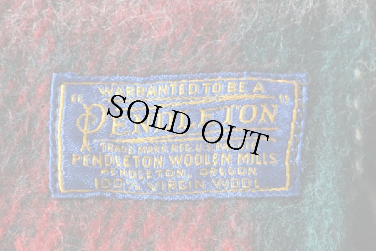 画像4: 50s PENDLETONペンドルトン ROBE IN A BAG チェック ウール ブランケット (4)