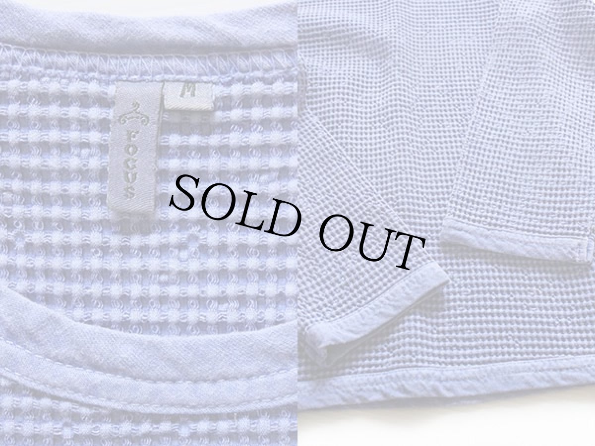 画像3: USA製 FOCUS コットン ワッフル カットソー 後染め 薄紫 M (3)