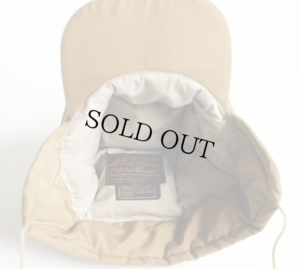 画像3: 70s EddieBauerエディーバウアー 耳当て付き ダウンキャップ カーキ (3)