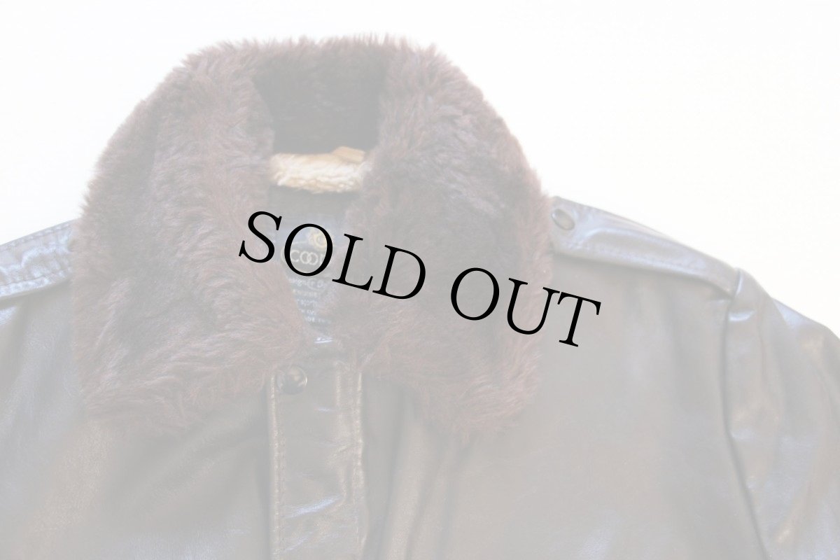 画像3: 70s USA製 COOPERクーパー ボアライナー G-1タイプ フライト レザージャケット 焦げ茶 40 (3)