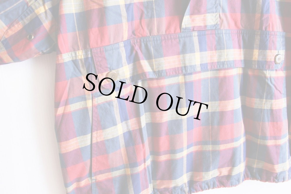 画像5: 90s GAPギャップ マドラスチェック コットン アノラックパーカー M (5)