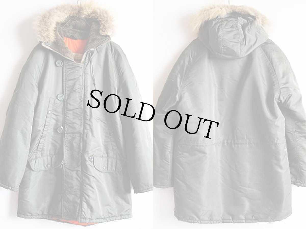 画像2: 70s 民間 N-3Bタイプ フライトジャケット リアルファー (2)