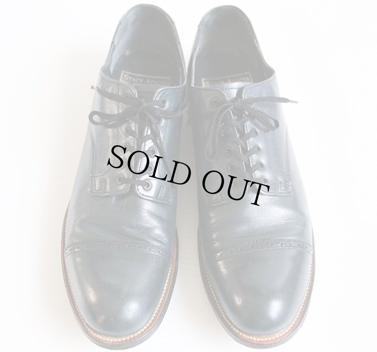 画像3: 80s STACY ADAMSステイシーアダムス MADISON ストレートチップ レザーシューズ 紺 10D★革靴 (3)