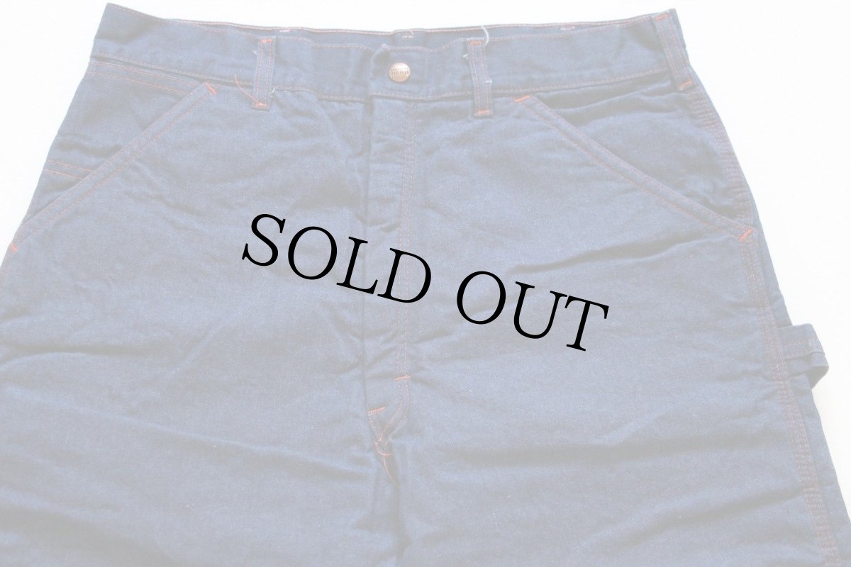 画像2: 70s MONTGOMERY WARD キルティングライナー デニム ペインターパンツ 34×30 (2)