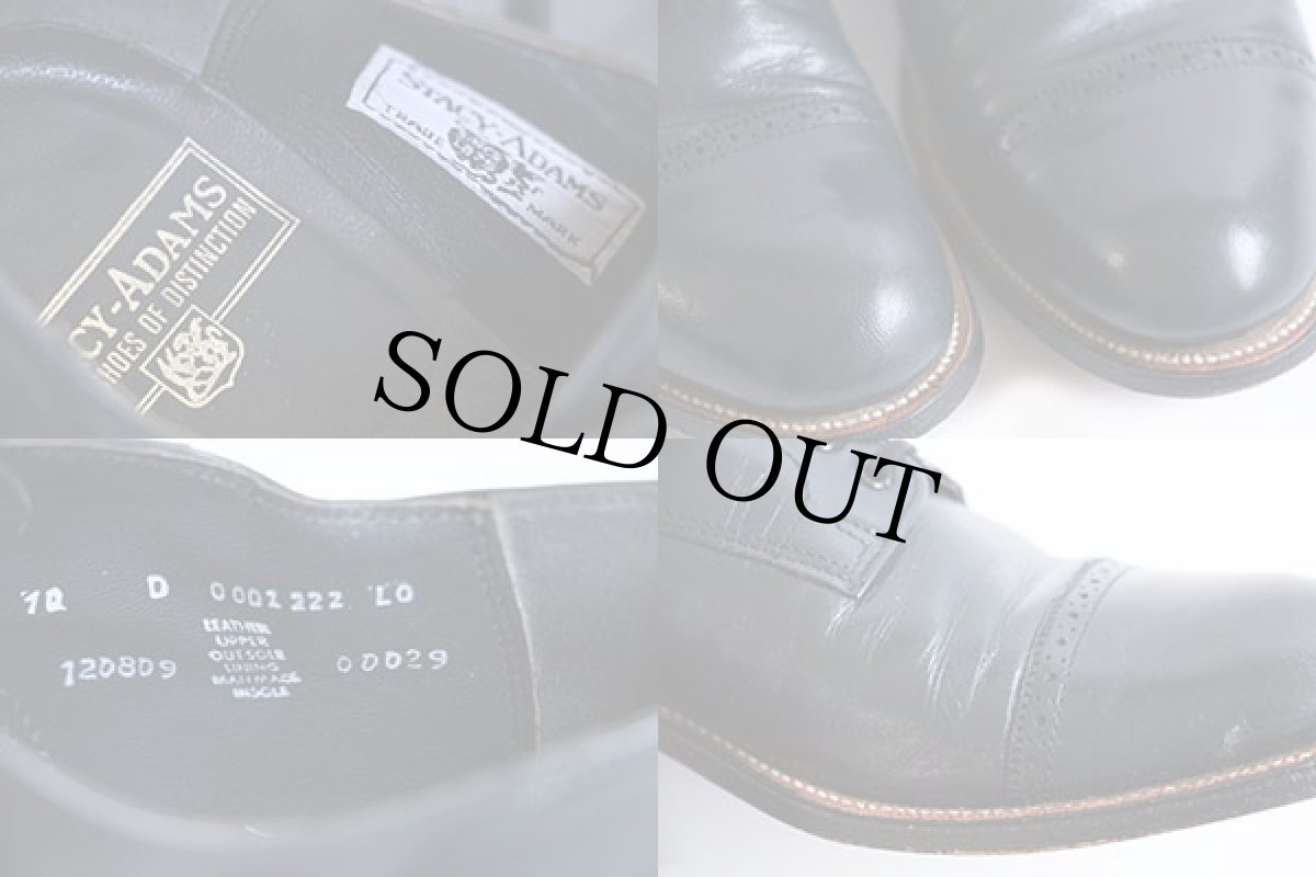 画像5: 80s STACY ADAMSステイシーアダムス MADISON ストレートチップ レザーシューズ 紺 10D★革靴 (5)