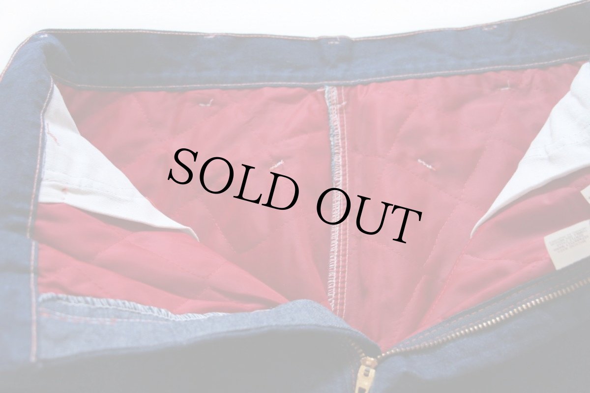 画像5: 70s MONTGOMERY WARD キルティングライナー デニム ペインターパンツ 34×30 (5)