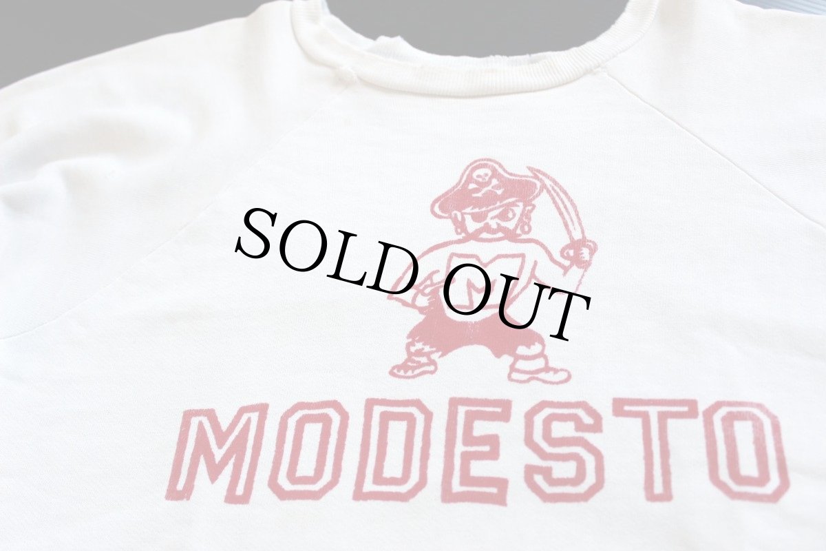 画像3: 60s MODESTO 海賊 コットン スウェット 白 (3)
