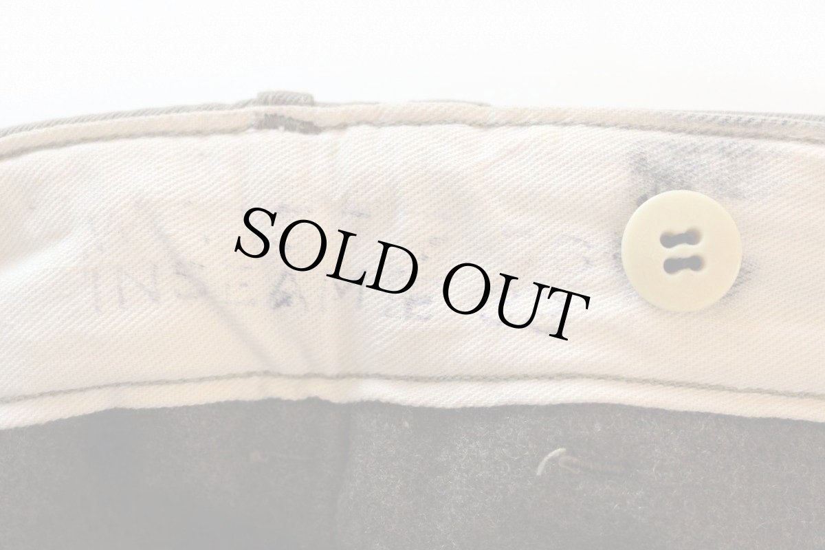 画像4: 40s 米軍 U.S.ARMY ウールライナー ダブルステッチ コットン チノパン カーキ w36 L32 (4)