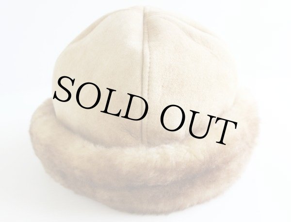 USA製 BICK シープスキン リアル ムートンキャップ 薄茶 M☆エスキモー