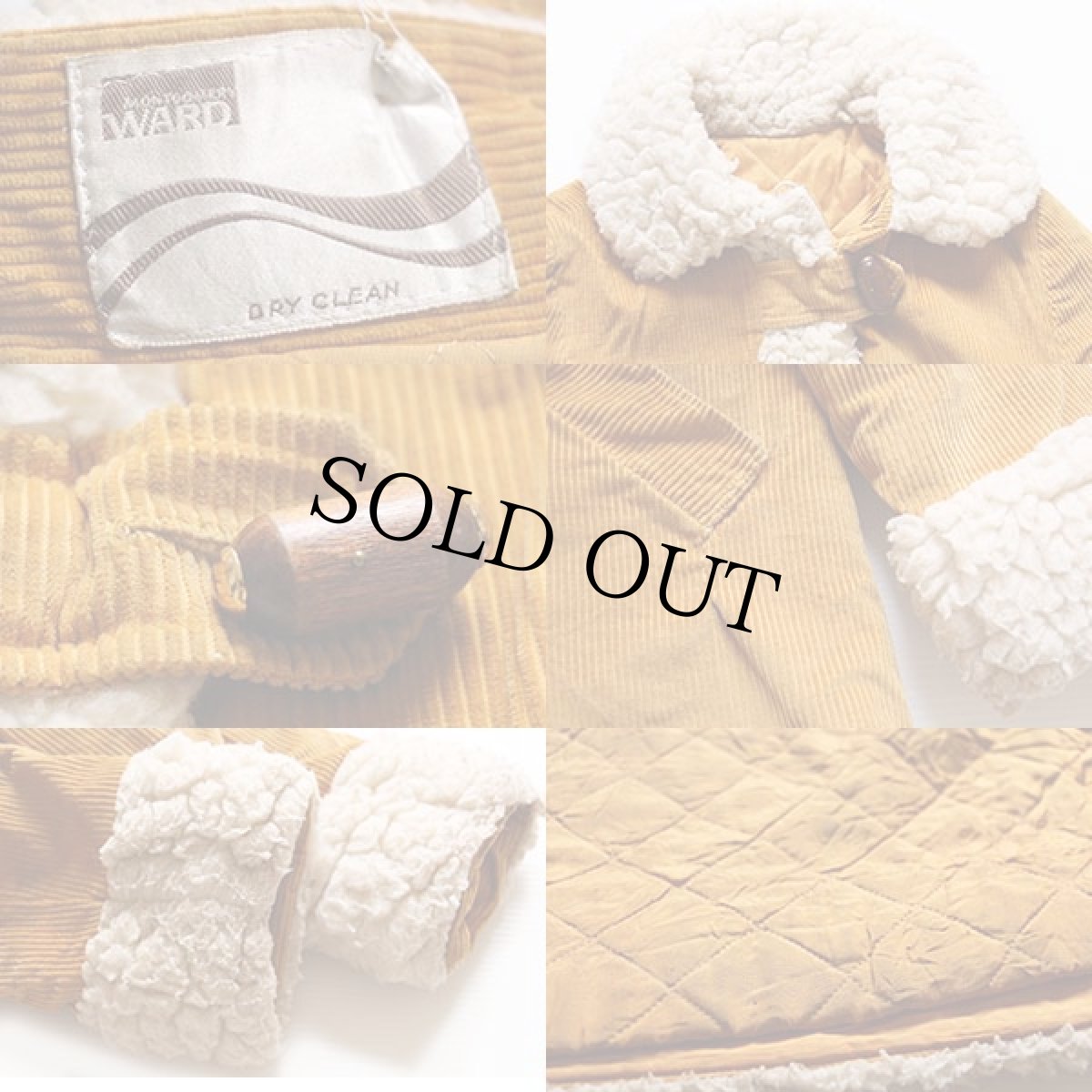 画像3: 70s MONTGOMERY WARD ボア付き 太畝 コーデュロイ コート (3)