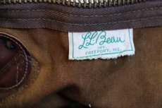 画像4: 60s L.L.Bean 筆記体タグ レザーハンドル キャンバス ダッフルバッグ カーキ (4)