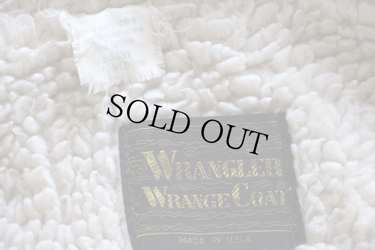 画像4: 80s USA製 Wranglerラングラー ボアライナー デニム ランチコート M (4)