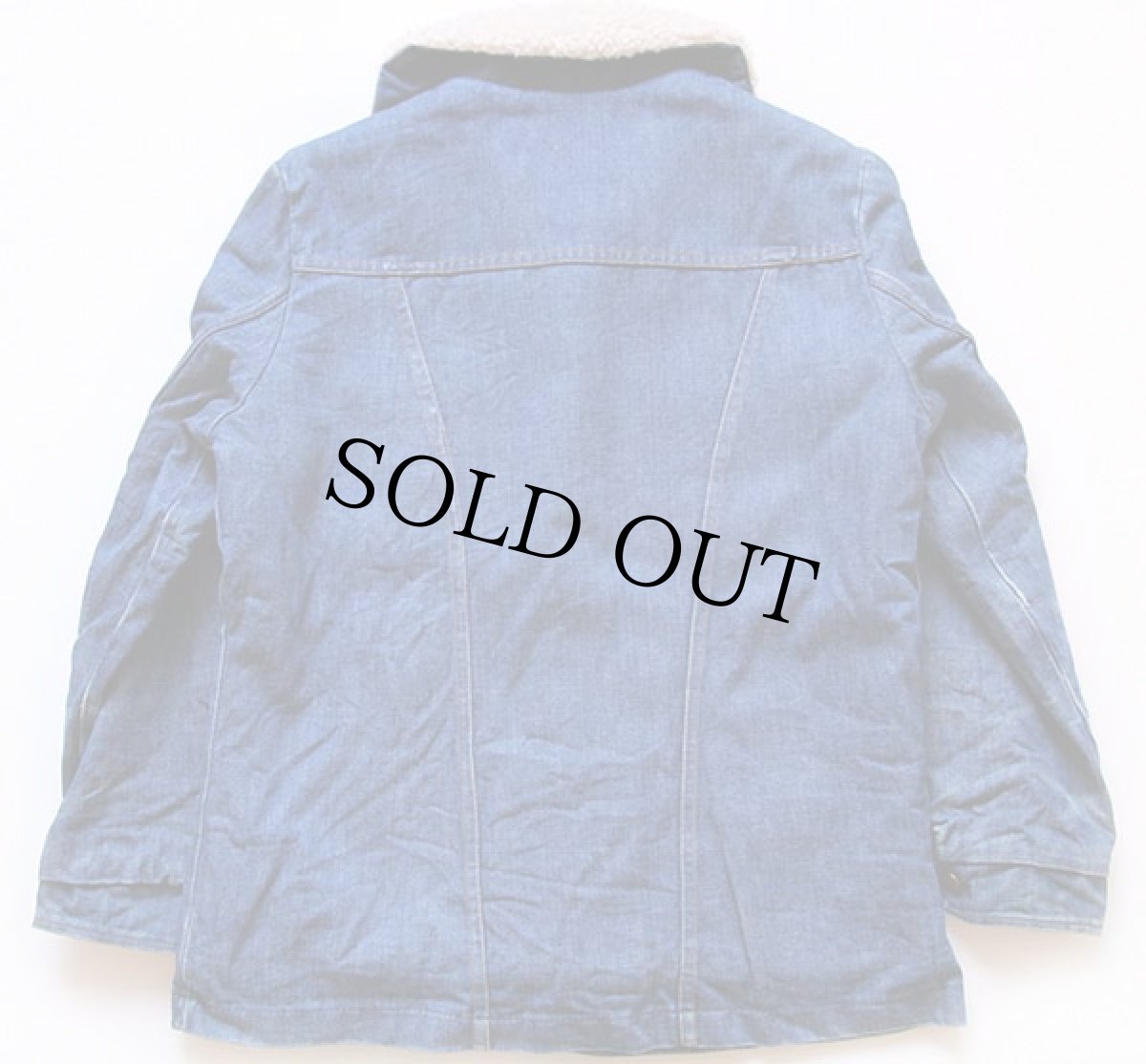 画像2: 80s USA製 Wranglerラングラー ボアライナー デニム ランチコート M (2)