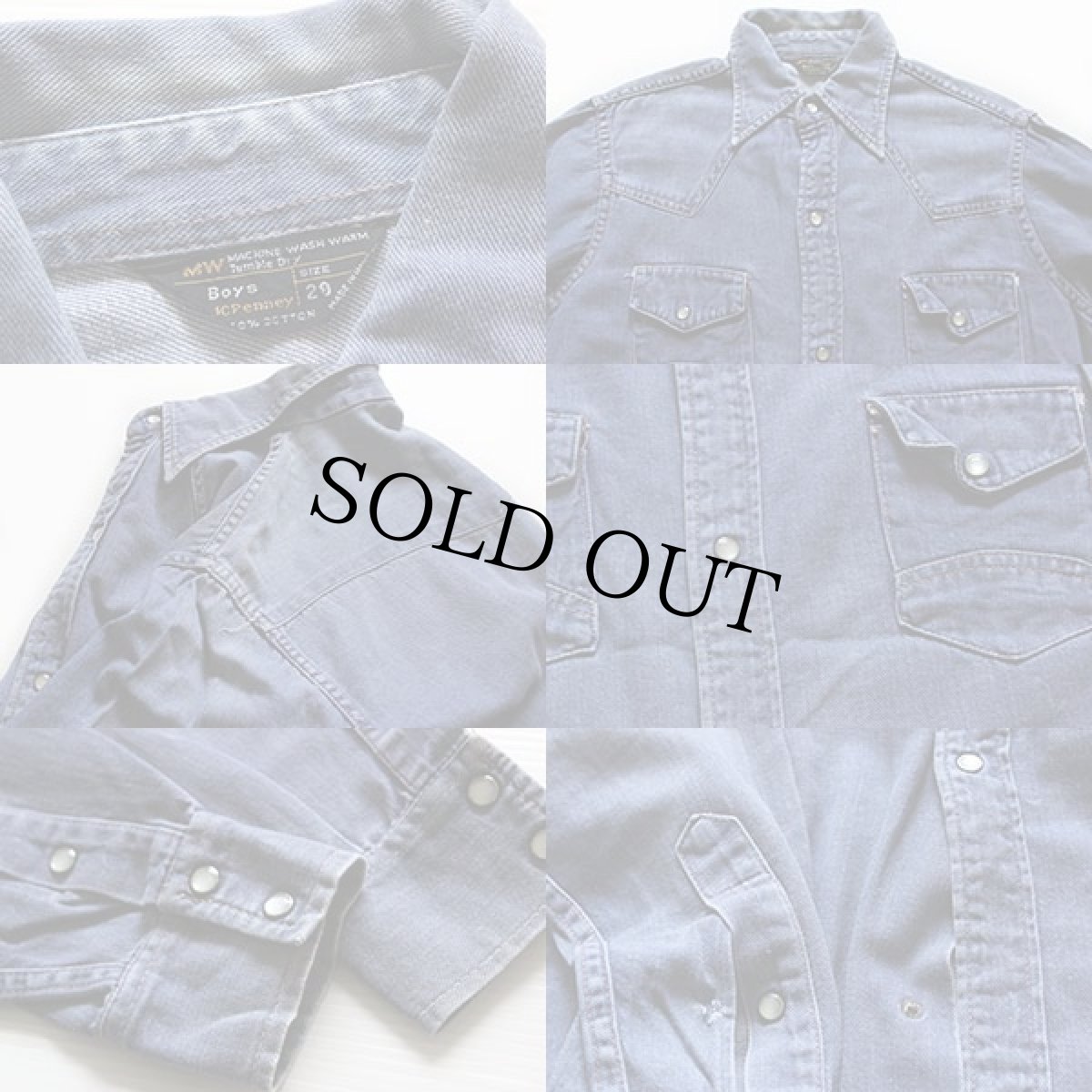 画像3: 70s JCPenney デニム ウエスタンシャツ ボーイズ20 (3)