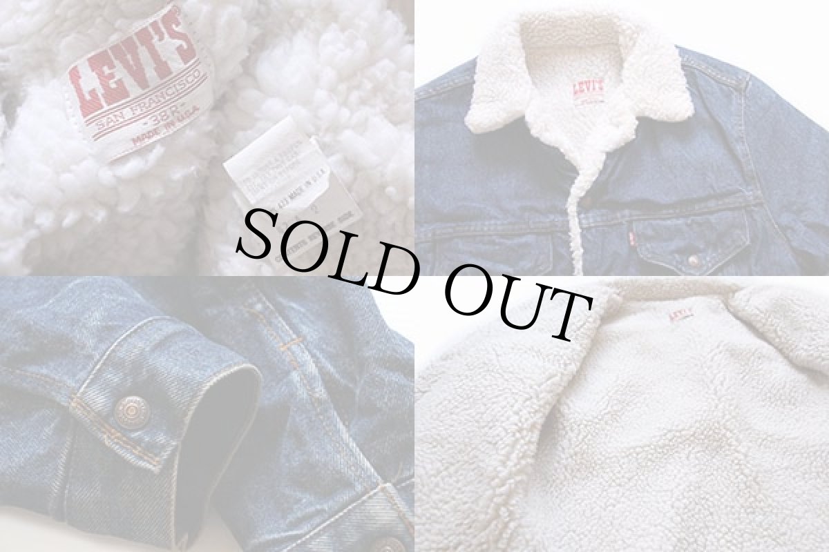 画像3: 80s USA製 Levi'sリーバイス 70608 ボアライナー デニムジャケット 4ポケット 38R (3)