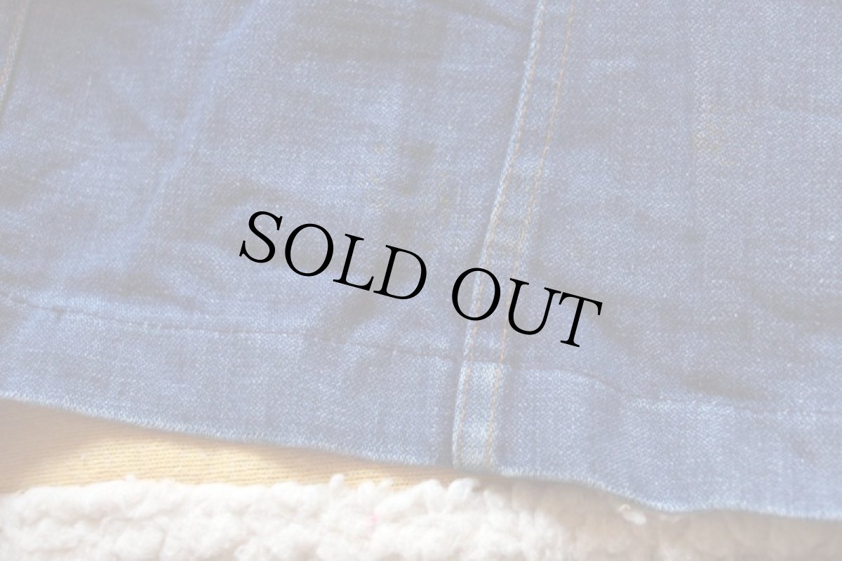 画像7: 80s USA製 Wranglerラングラー ボアライナー デニム ランチコート M (7)