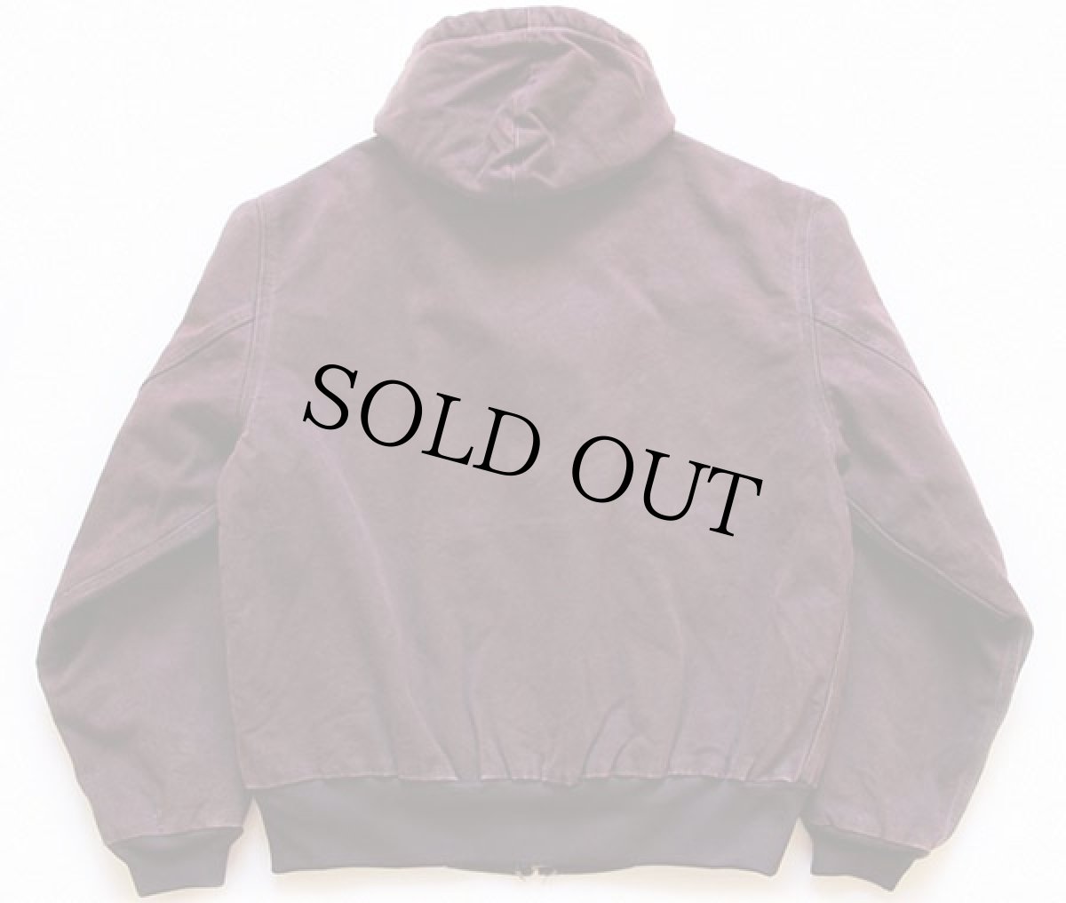 画像2: 80s USA製 carharttカーハート キルティングライナー ダック地 アクティブジャケット パーカー バーガンディ L (2)