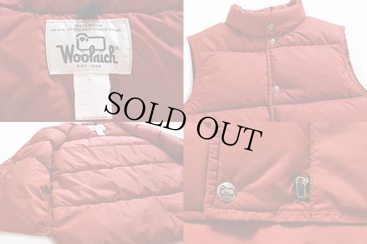 画像3: 70s Woolrichウールリッチ ダウンベスト レンガ S (3)