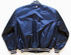 画像2: 90s Majestic MLB New York Yankees ニューヨーク ヤンキース ナイロンスタジャン 紺 L (2)