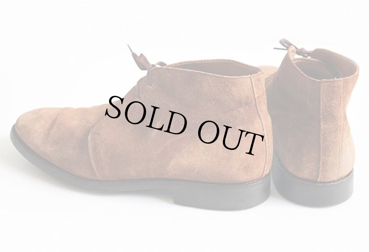 画像2: JONES BOOTMAKER スエードレザー チャッカブーツ 茶 8F (2)