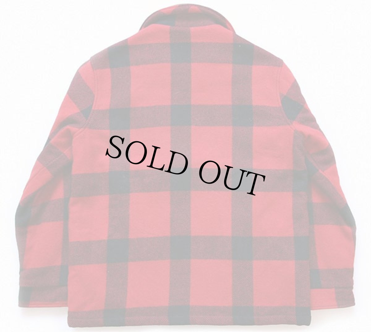 画像2: 80s USA製 Woolrichウールリッチ バッファローチェック キルティングライナー ウールジャケット 赤×黒 M (2)