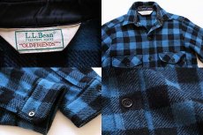 画像3: 80s L.L.Bean OLDFRIENDS バッファローチェック ウールシャツ 青×黒 (3)