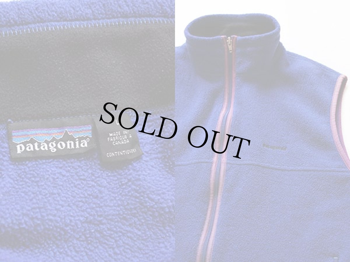 画像3: 90s カナダ製 patagoniaパタゴニア フリース ベスト 青 L (3)