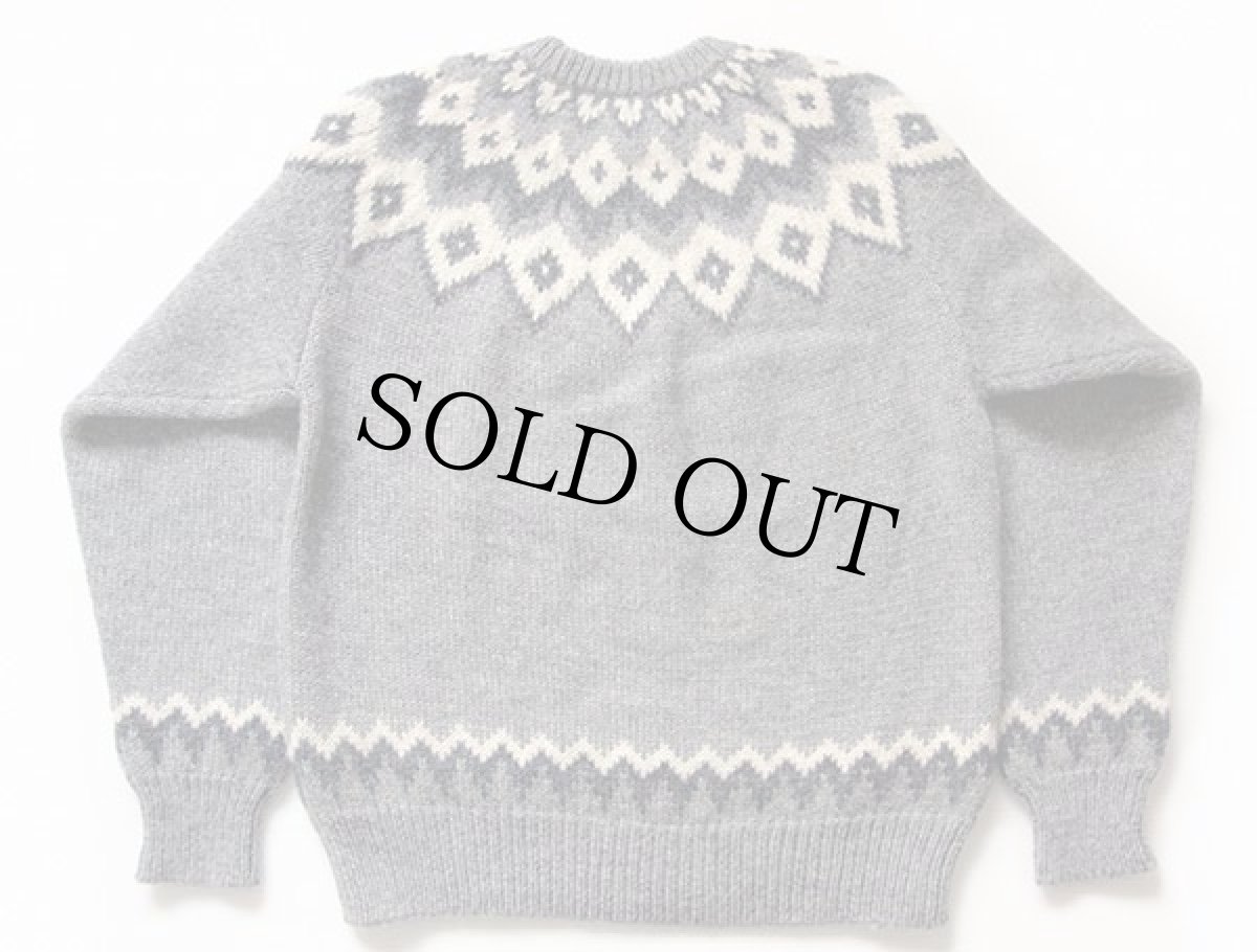 画像2: 90s L.L.Bean 丸ヨーク ノルディック柄 ウールニット セーター M (2)