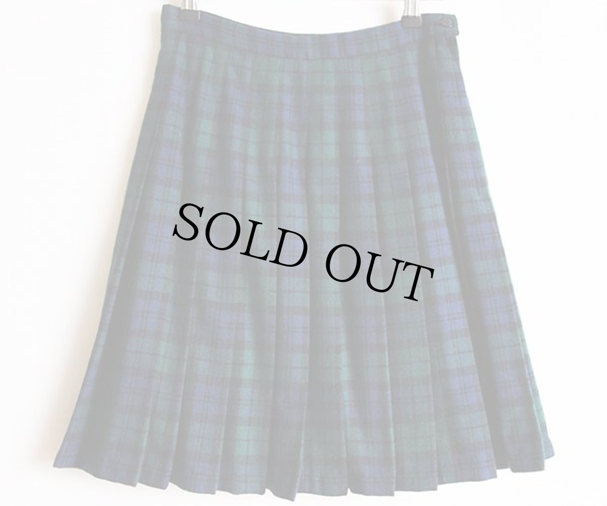 画像2: 70s USA製 PENDLETONペンドルトン タータンチェック ウール プリーツスカート 6 (2)