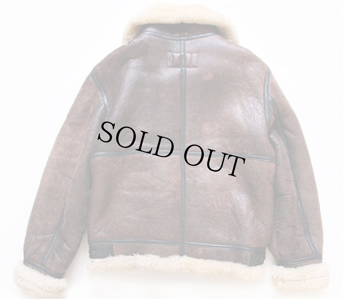 画像2: 80s USA製 BLUE DUCK B-3 ムートン フライトジャケット 焦げ茶 40 (2)