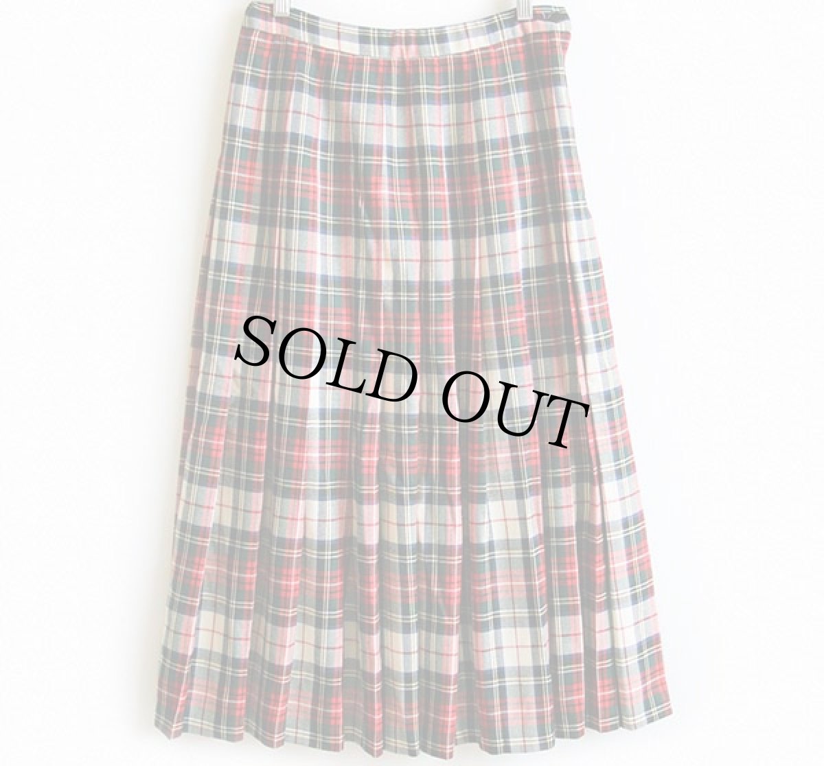 画像2: USA製 PENDLETONペンドルトン タータンチェック ウール プリーツスカート 8 (2)