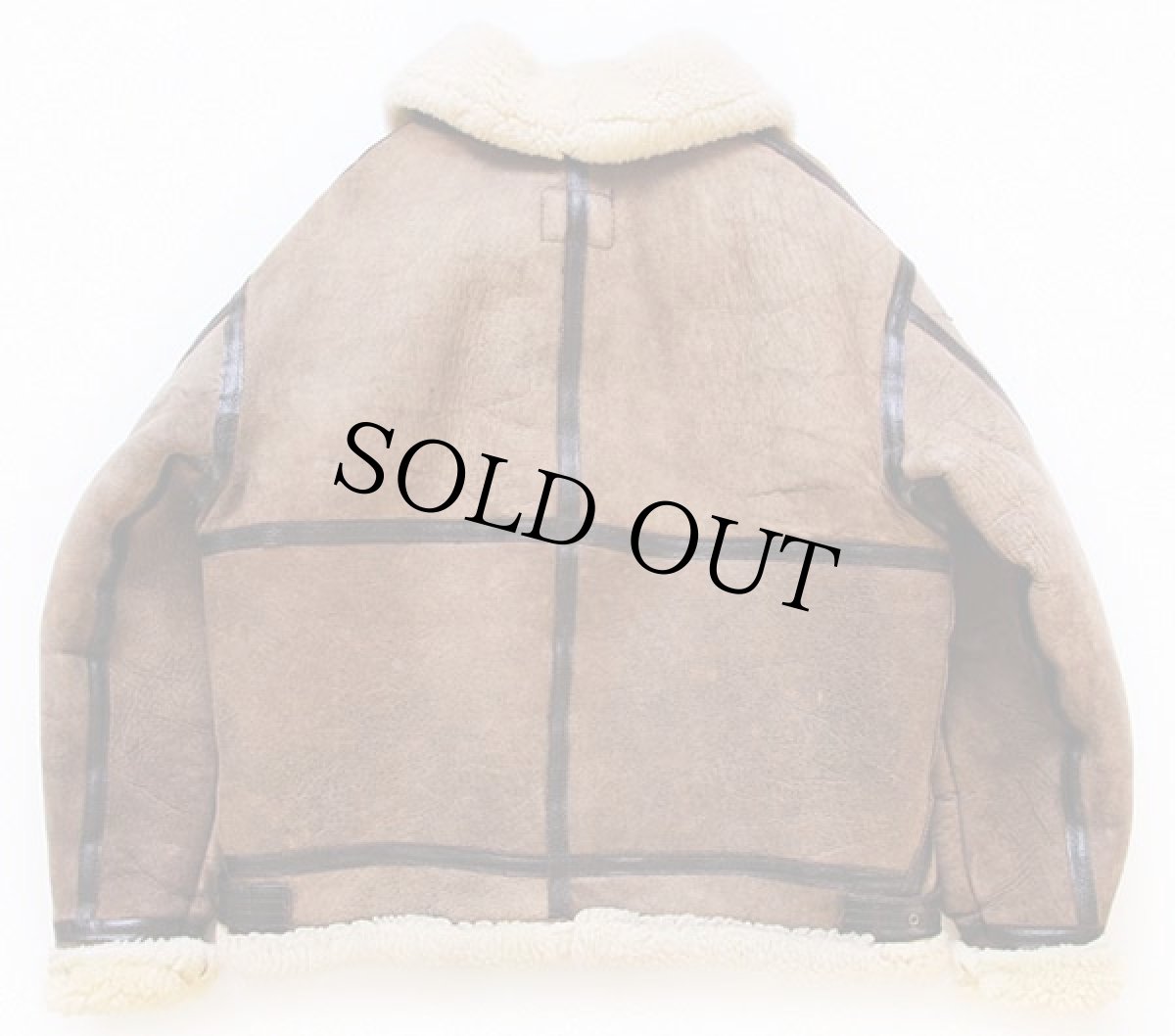 画像2: 80s USA製 AVIREXアヴィレックス B-3 ムートン フライトジャケット 焦げ茶 40 (2)