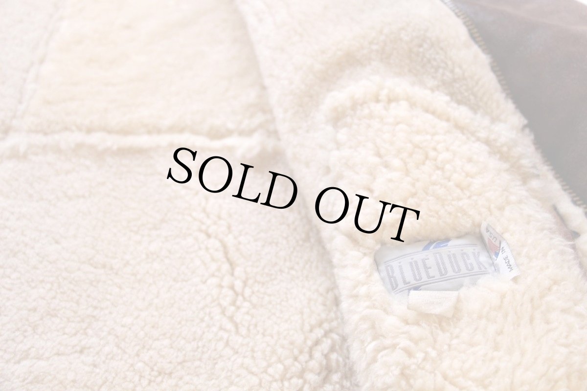 画像6: 80s USA製 BLUE DUCK B-3 ムートン フライトジャケット 焦げ茶 40 (6)