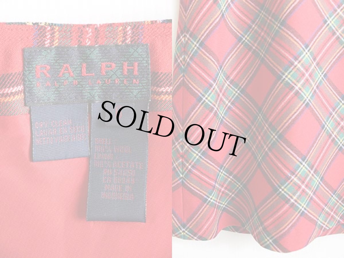 画像3: デッドストック★RALPH ラルフローレン タータンチェック マキシ丈 ウールスカート 6 (3)