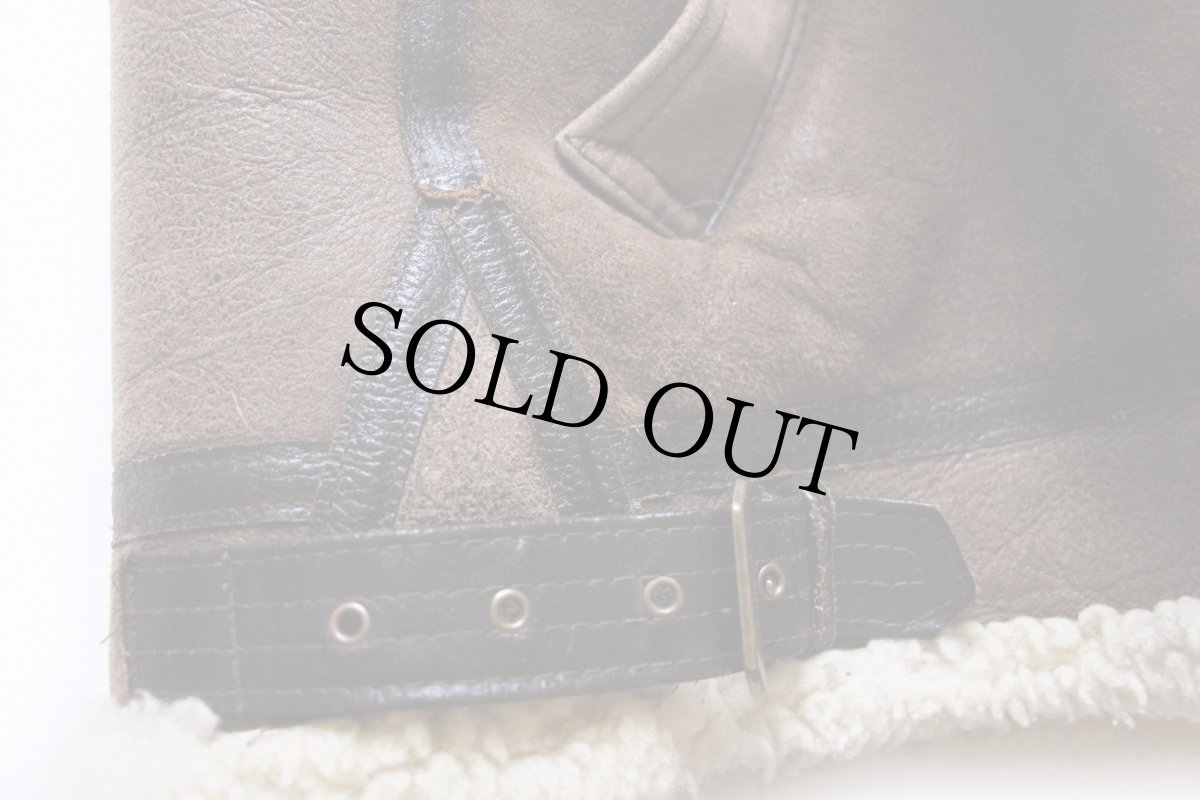 画像7: 80s USA製 AVIREXアヴィレックス B-3 ムートン フライトジャケット 焦げ茶 40 (7)