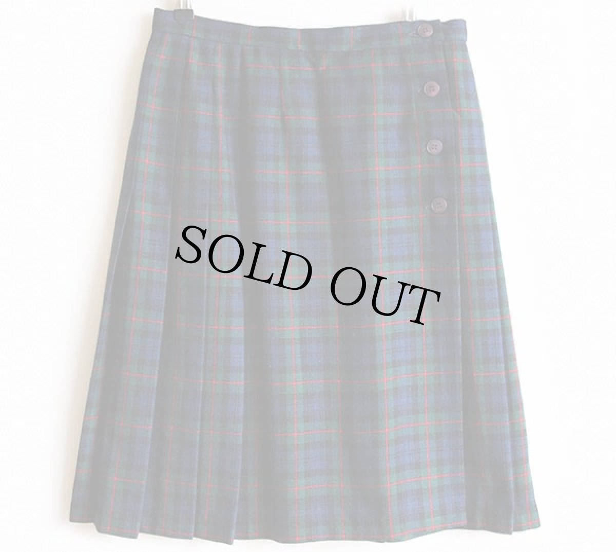 画像2: USA製 PENDLETONペンドルトン タータンチェック ウール 巻きスカート 10 (2)