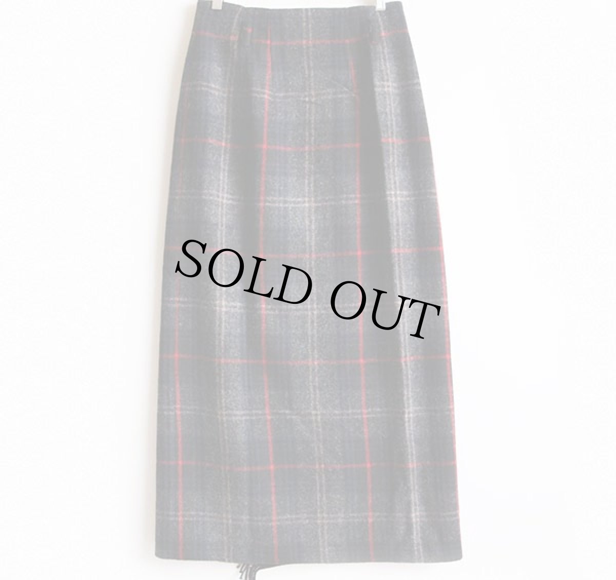 画像2: EddieBauerエディーバウアー タータンチェック マキシ丈 ウールブランケット 巻きスカート 10 (2)