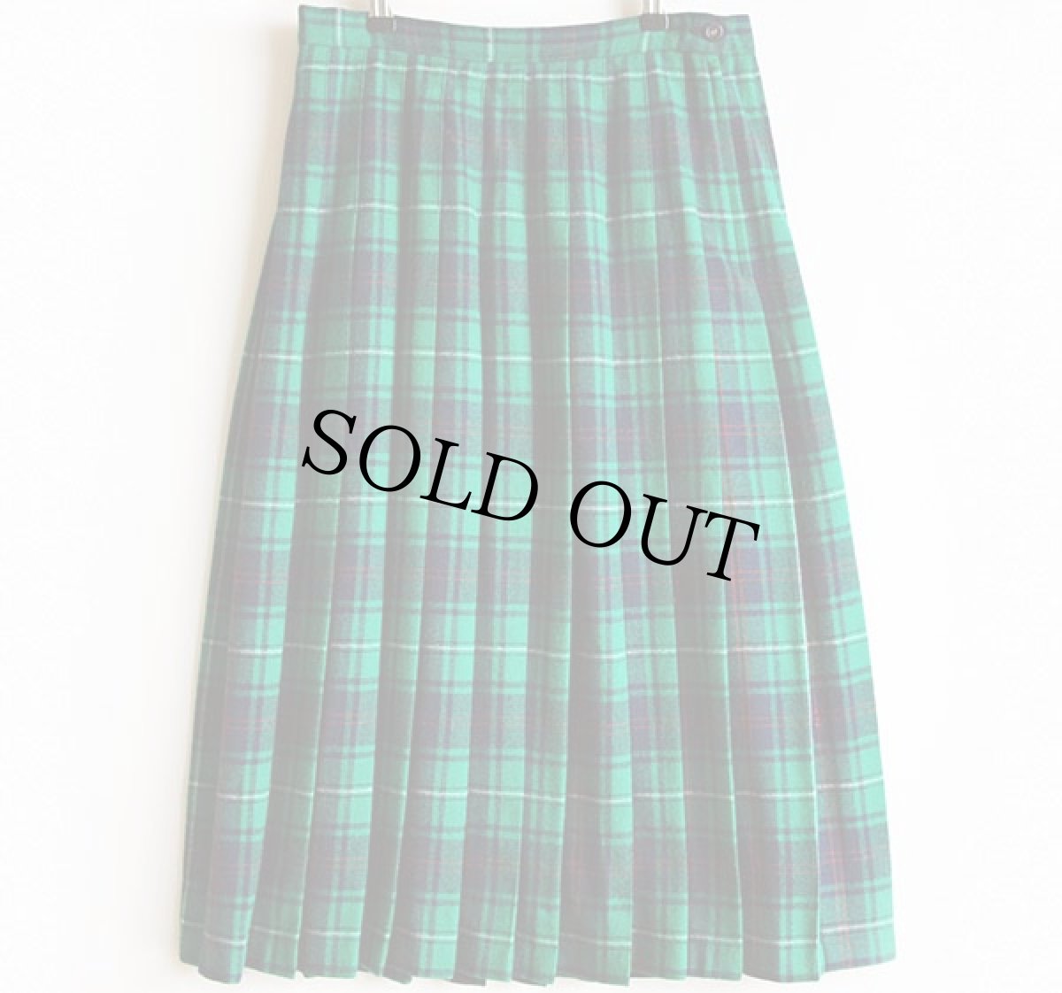 画像2: 70s USA製 PENDLETONペンドルトン タータンチェック ウール プリーツスカート (2)