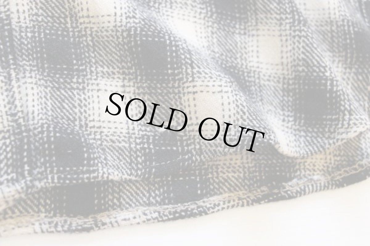 画像8: 40s J.O.BALLARD チンスト付き チェック ウールシャツ (8)