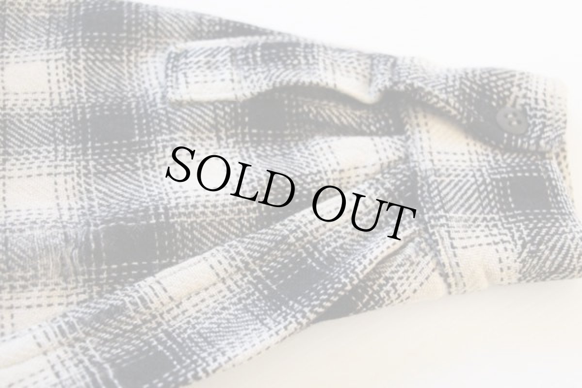 画像6: 40s J.O.BALLARD チンスト付き チェック ウールシャツ (6)