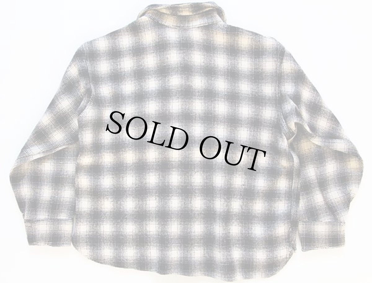 画像2: 40s J.O.BALLARD チンスト付き チェック ウールシャツ (2)