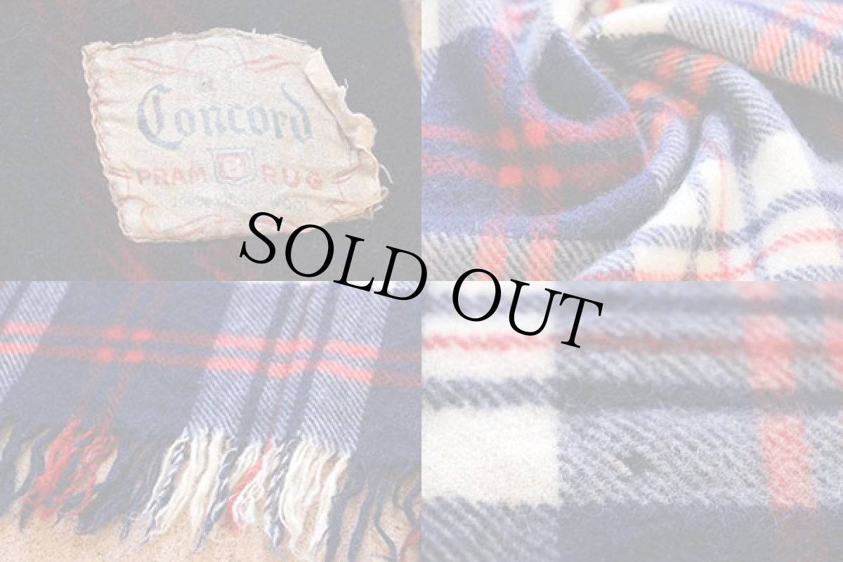 画像3: 50s Concord タータンチェック ウール ブランケット (3)