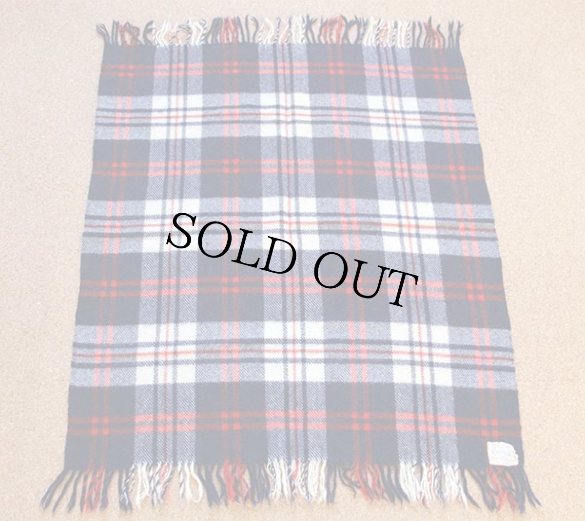 画像2: 50s Concord タータンチェック ウール ブランケット (2)