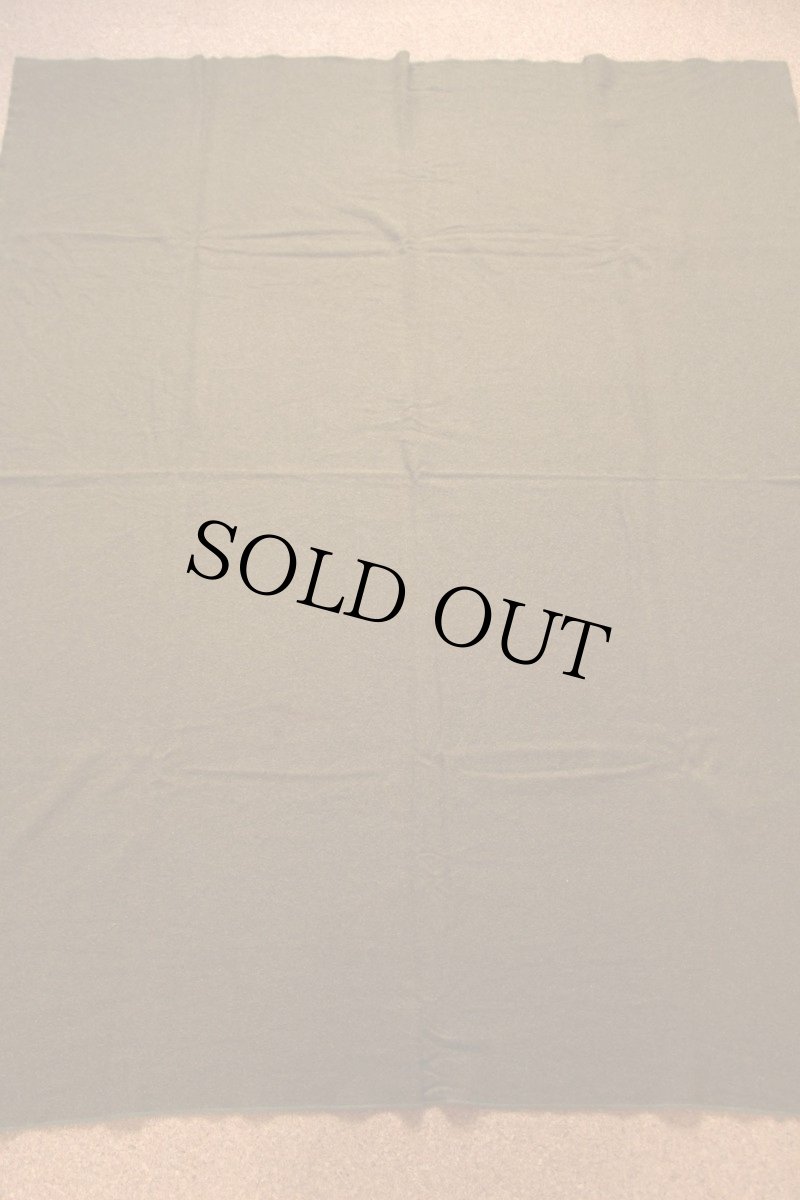 画像2: 50s 米軍 無地 ウール ブランケット オリーブドラブ (2)