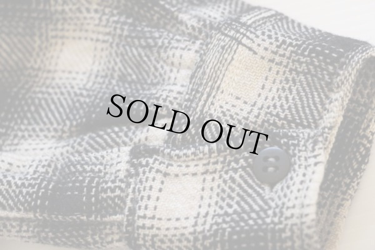 画像7: 40s J.O.BALLARD チンスト付き チェック ウールシャツ (7)