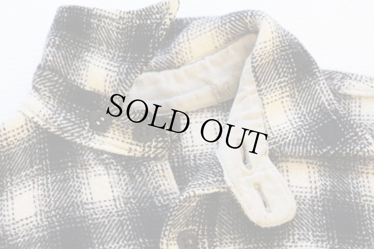 画像3: 40s J.O.BALLARD チンスト付き チェック ウールシャツ (3)