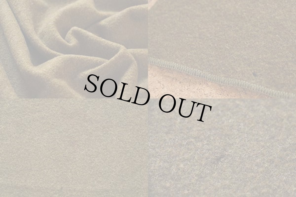 画像3: 50s 米軍 無地 ウール ブランケット オリーブドラブ (3)